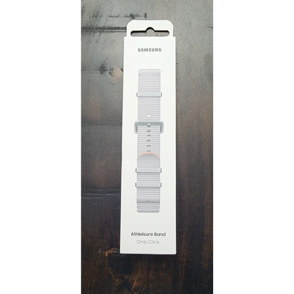 Samsung Gray One Click Athleisure Watch Band 7/6/5/4 20mm M/L ET-SOL31
