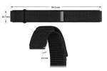 Samsung Galaxy Watch 4/5/6 One Click Fabric Band 20mm M/L Black - ET-SVR94LBEGEU - Image 2