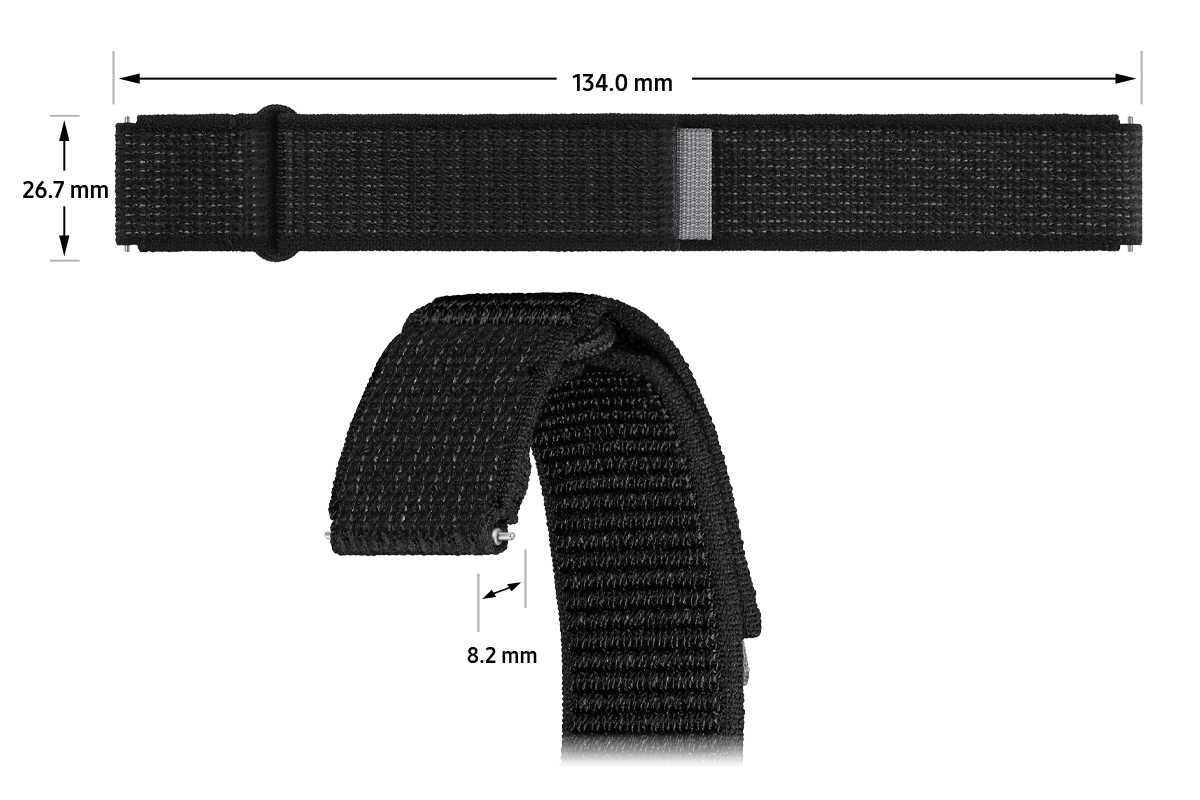nz-galaxy-watch6-fabric-band-et-svr94-et-svr94lbegww-539256557 Samsung Galaxy Watch 4/5/6 One Click Fabric Band 20mm M/L Black - ET-SVR94LBEGEU - Image 2