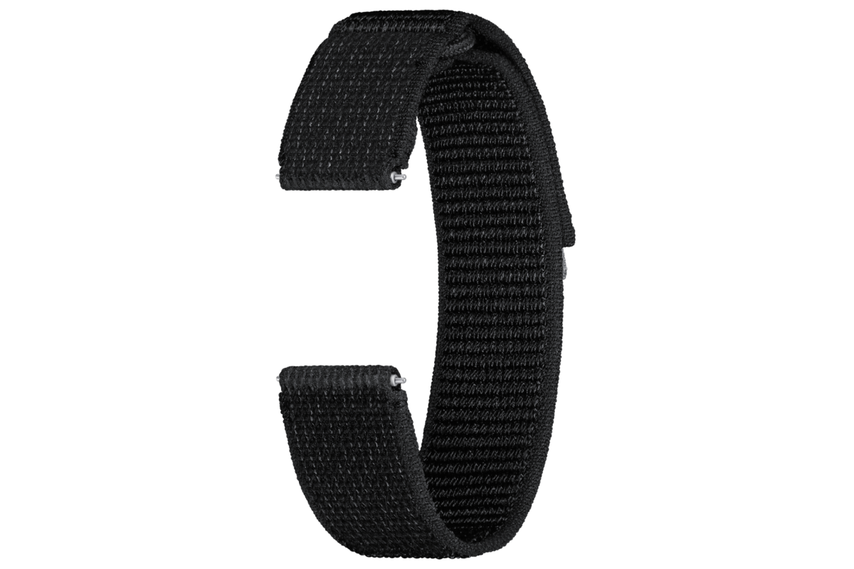 Samsung Galaxy Watch 4/5/6 One Click Fabric Band 20mm M/L Black - ET-SVR94LBEGEU - Image 1