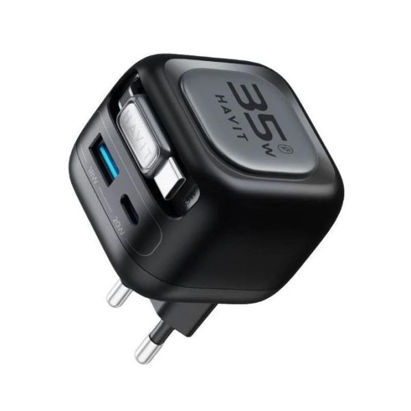 Havit UC250 35W Travel Charger+ Cable (BlkGry)