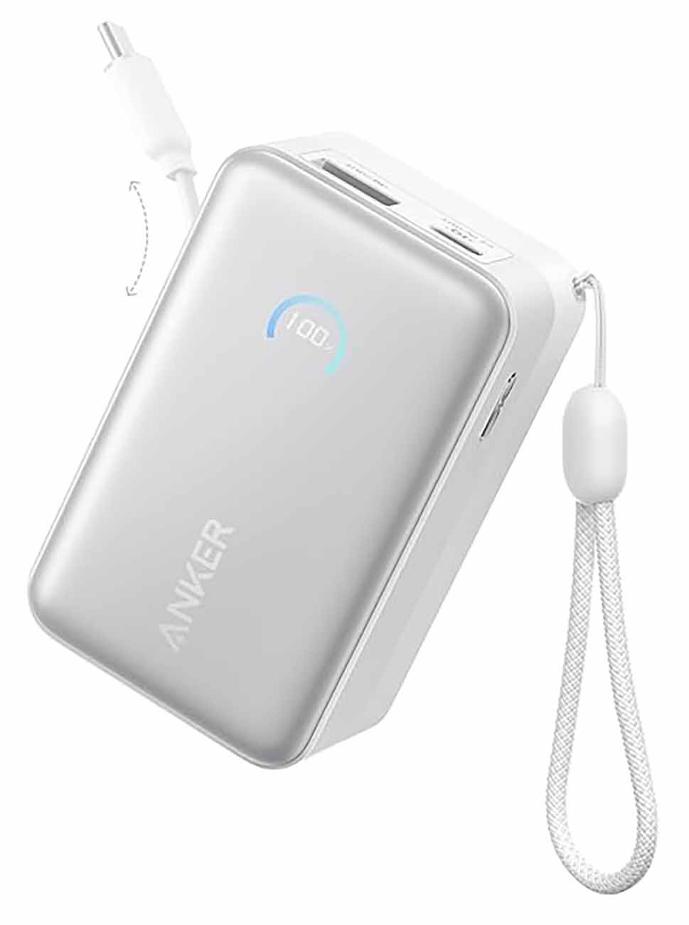 b5506360-00fa-4f58-a5da-e6a184a6672a Anker 10000mAh 45W F/C USB-C P/Bank (White) - Image 1